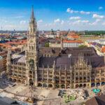 Münchener Skyline-Panorama, München, Deutschland